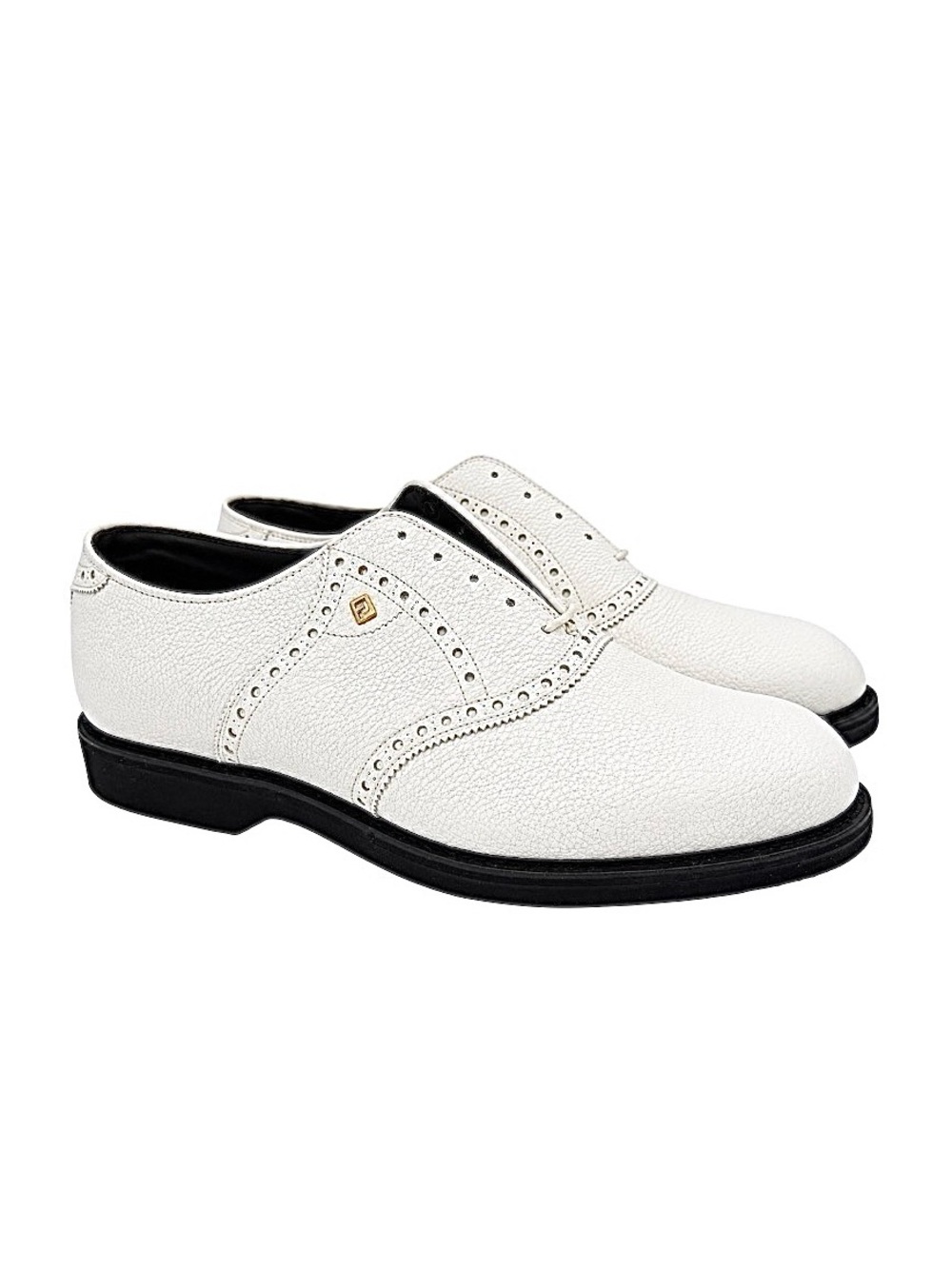Vintage FootJoy Classics | PGA Golf Shoes |White Pebbled Leather | USA 10D